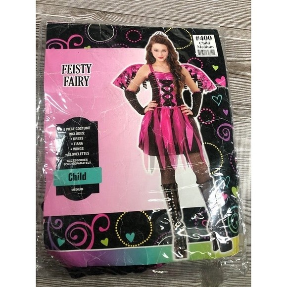 Feisty Fairy girls halloween costume size Medium 8-10 - Picture 2 of 7